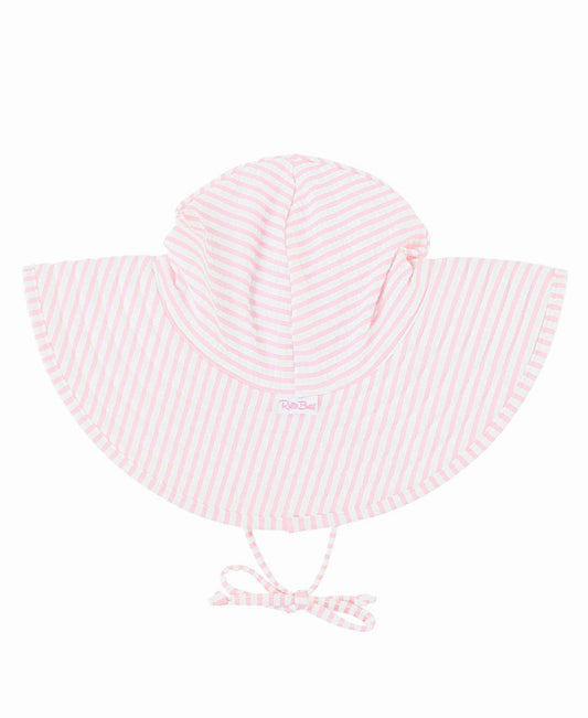 Girls Pink Seersucker Swim Hat