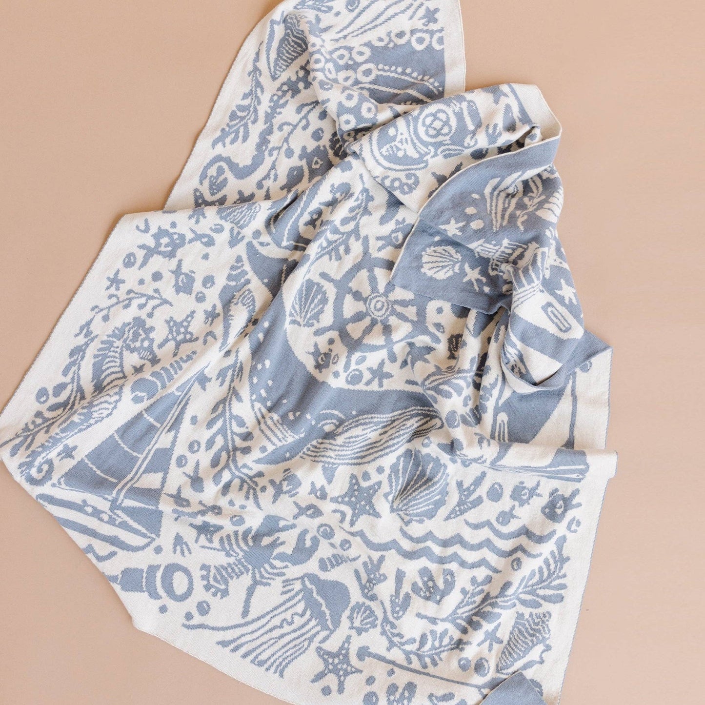 Organic Cotton Blanket- Summer Ocean