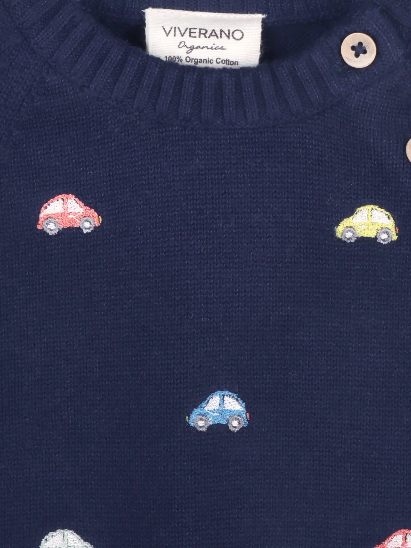 Organic Cotton Mini Cars Sweater