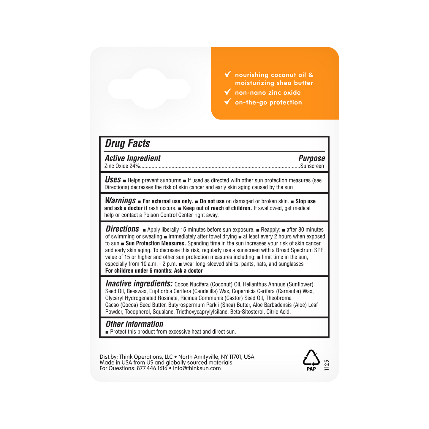 Think Baby SPF 30 Face & Body Sunscreen Stick