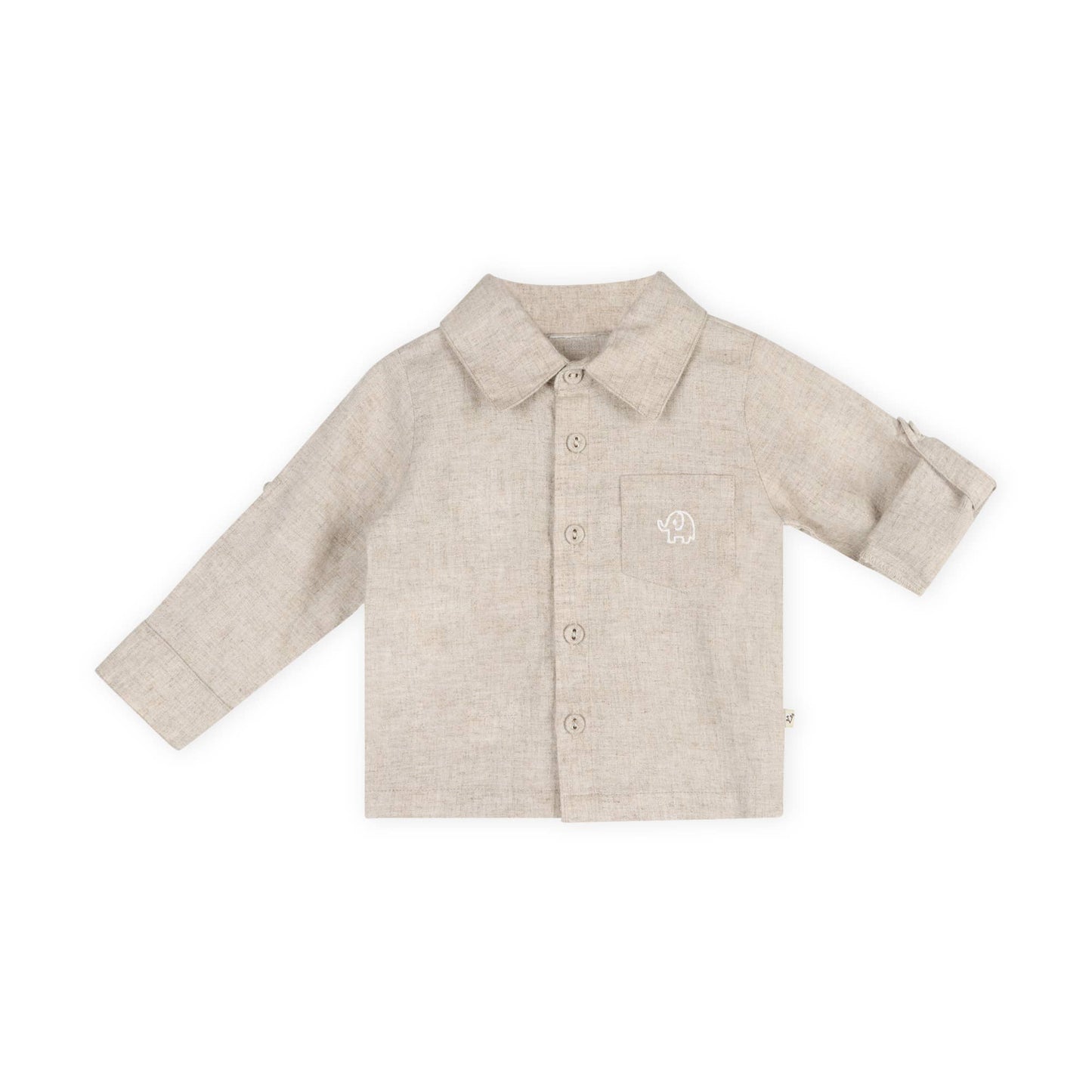 Oscar Linen Shirt With Pocket Embroidery & Pant (Organic)