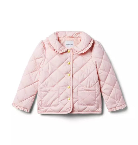 The Quilted Ruffle Collar Jacket