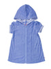Girls Periwinkle Blue Terry Full-Zip Cover Up