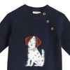Spotty Dog 3D Knit Baby Jumpsuit (Organic Cotton)