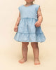 River Soft Hand-Dyed Denim Baby Dress + Bloomer (Organic)