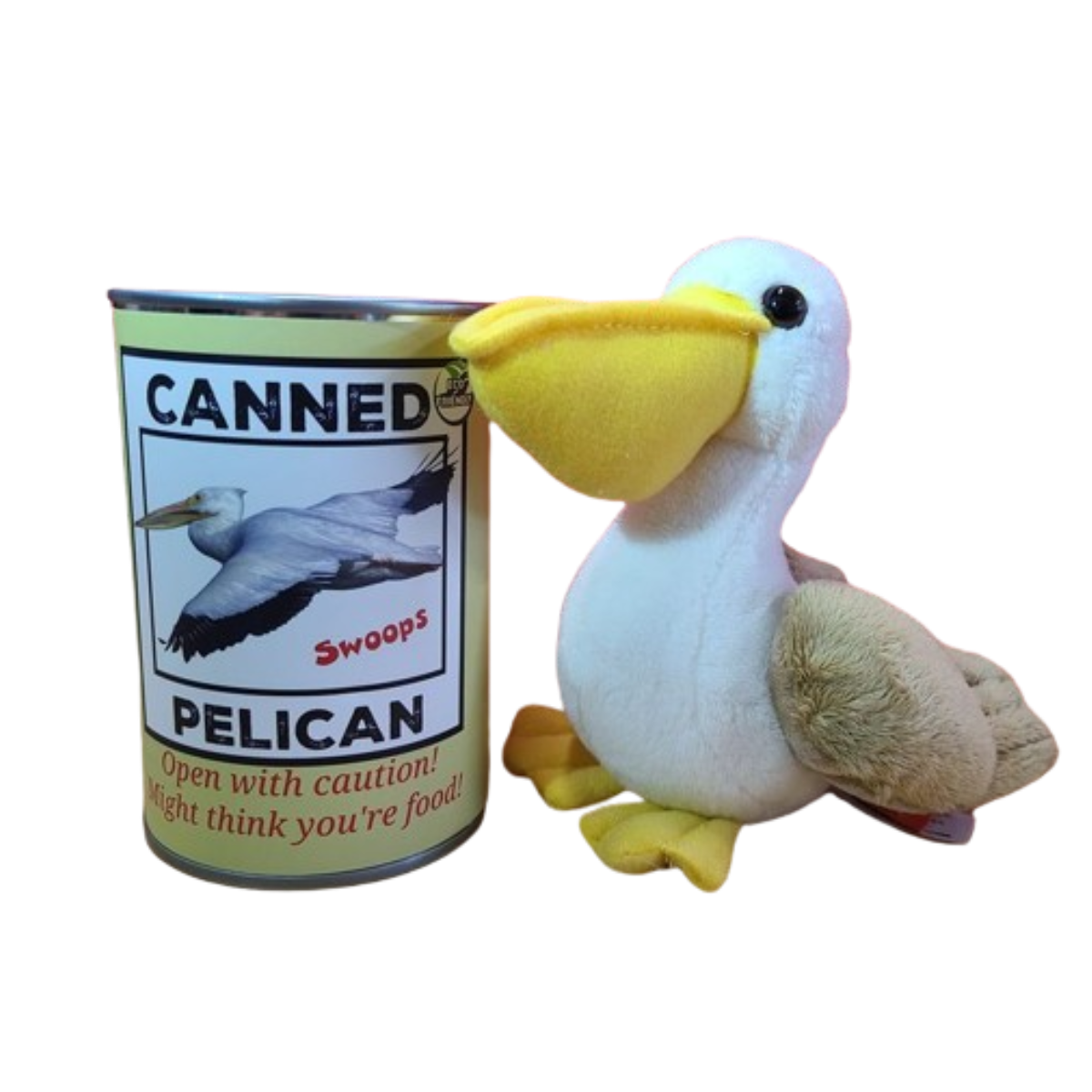 Swoops the Canned Pelican