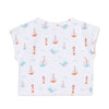 Sailboat Whales Baby Tee & Shorts Set (Organic Jersey)