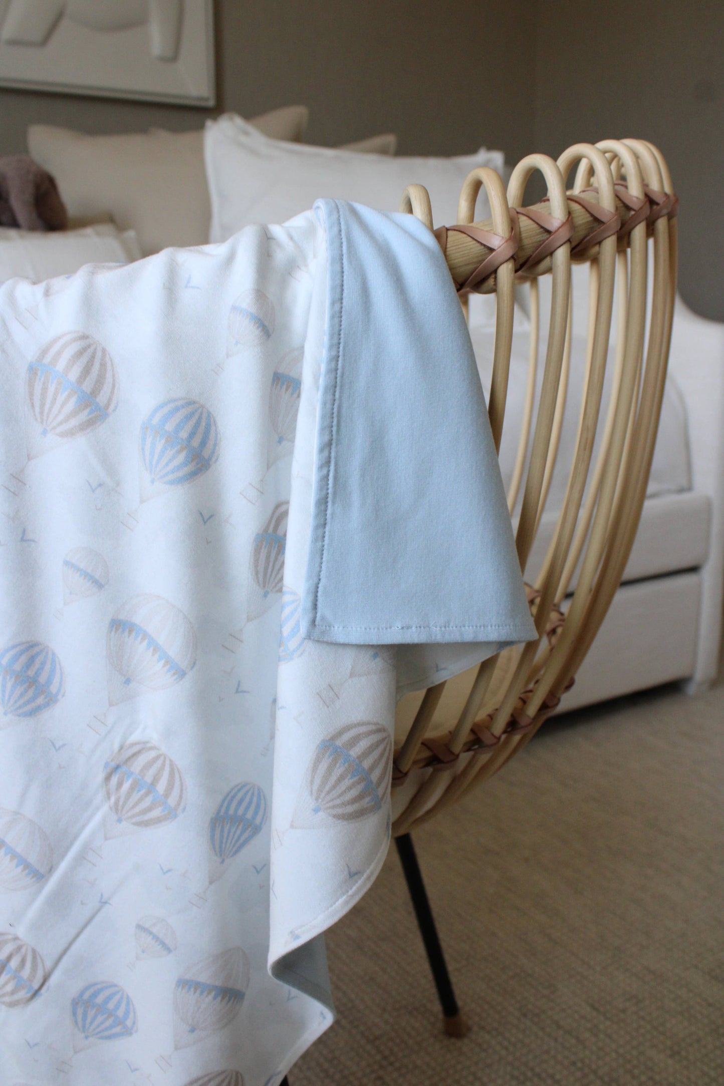 Blue Air Baloon Jersey Blanket