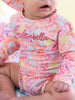 Long Sleeve One Piece- Sunset Seashells
