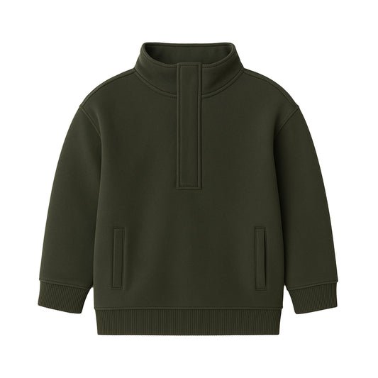 Organic Cotton Fleece Half Zip Pullover