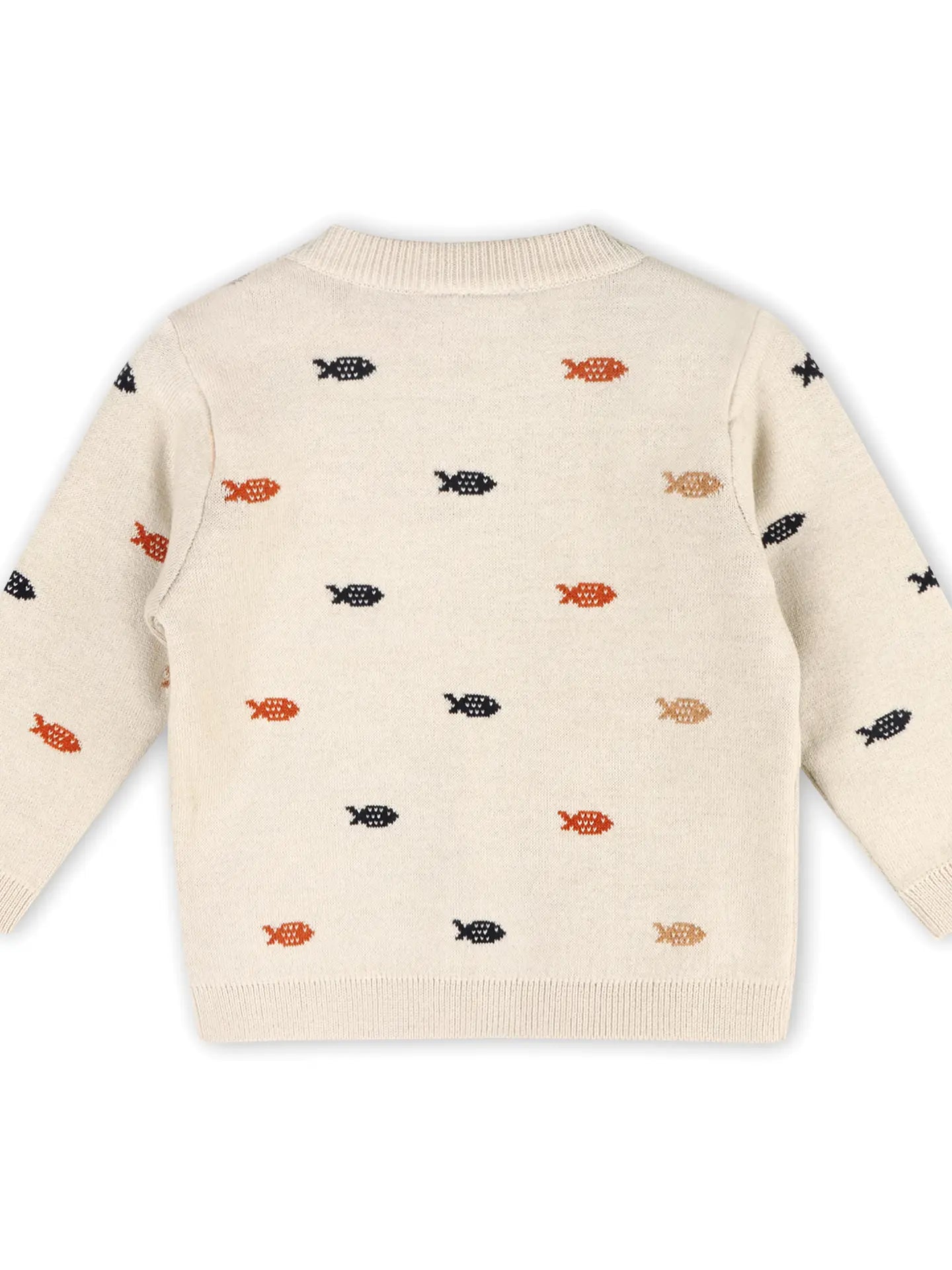 Organic Cotton Fishes Jacquard Sweater