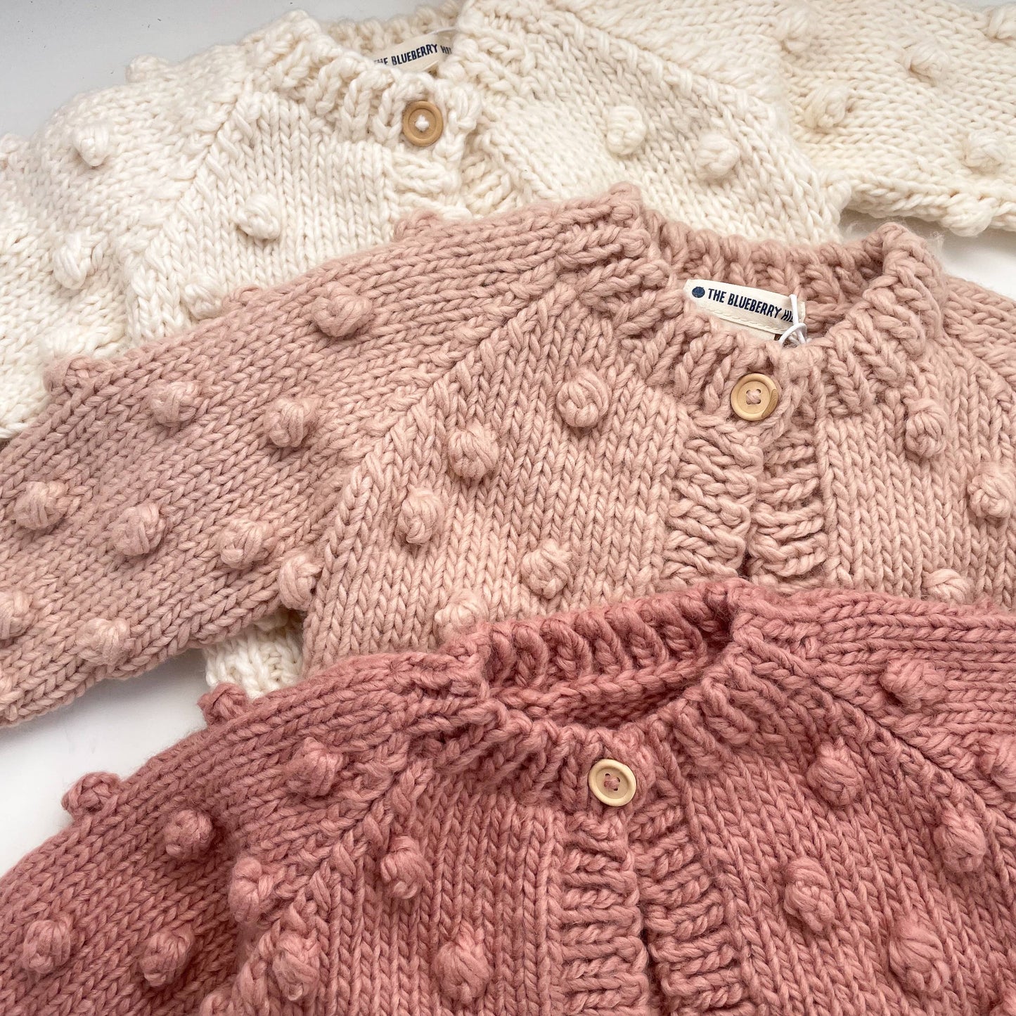Popcorn Cardigan Blush Sweater