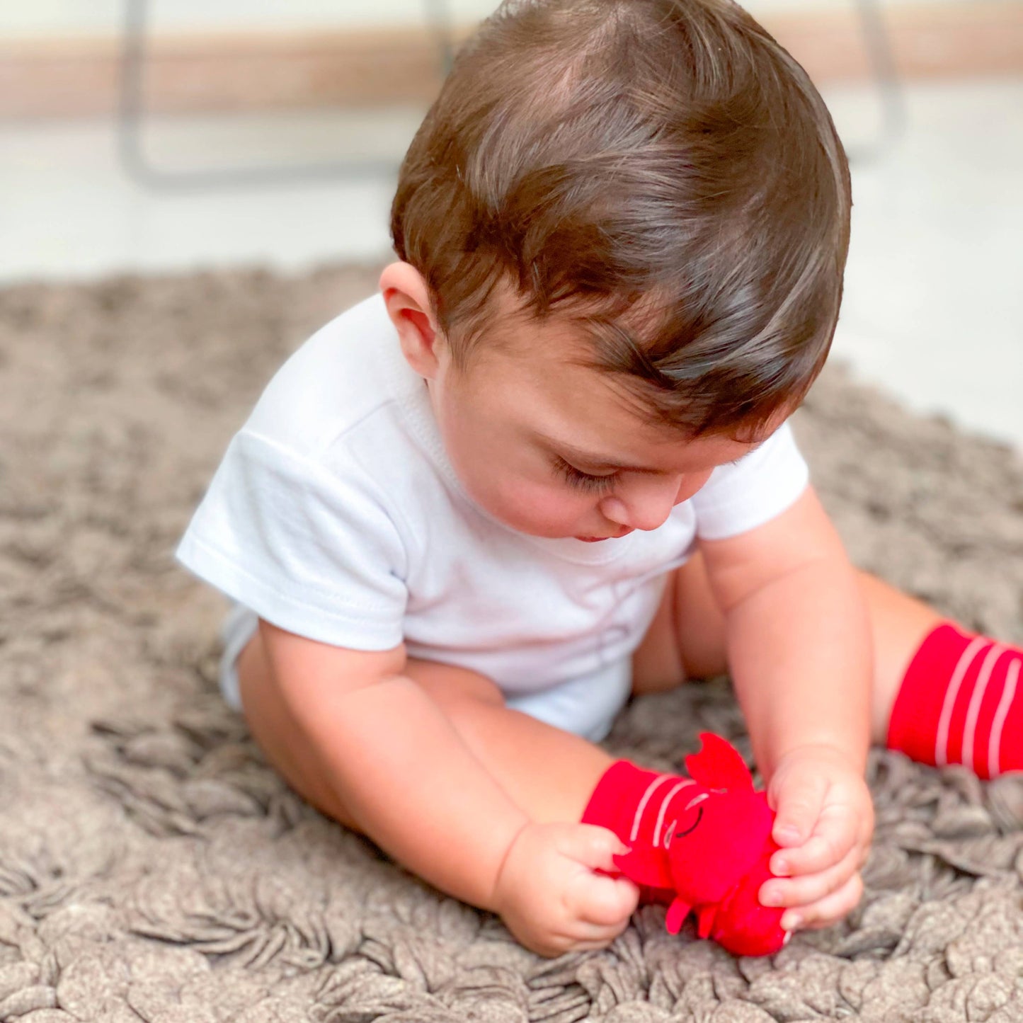 Rattle Socks- Red Crabby