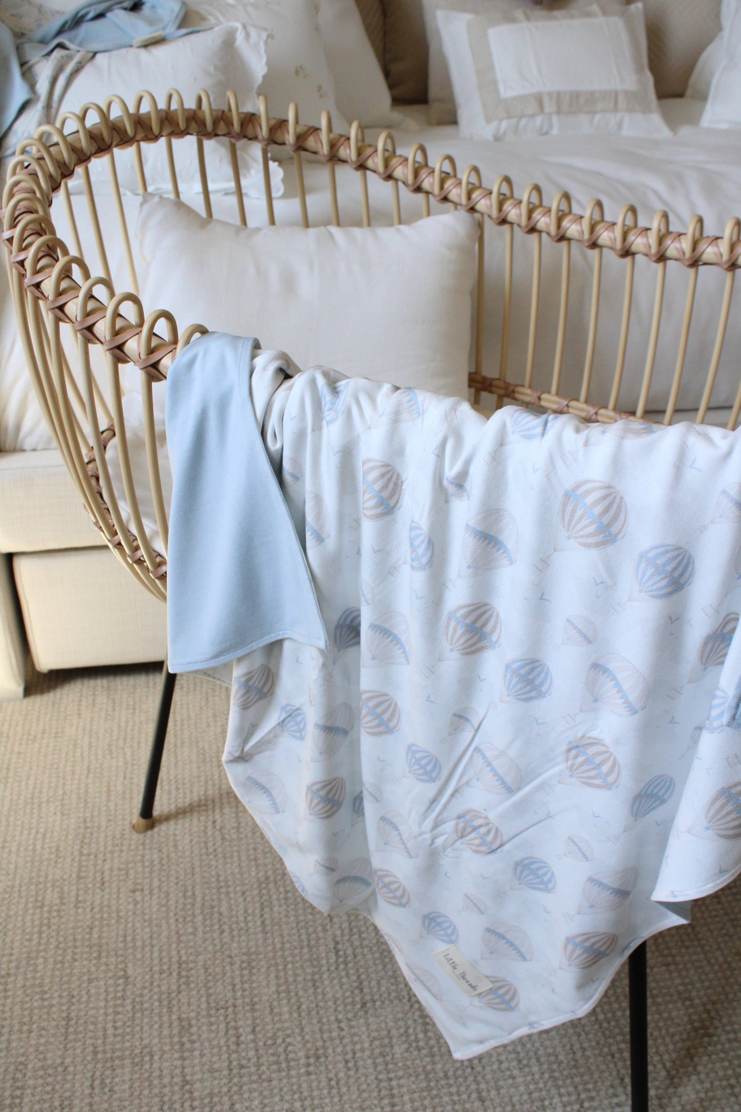 Blue Air Baloon Jersey Blanket