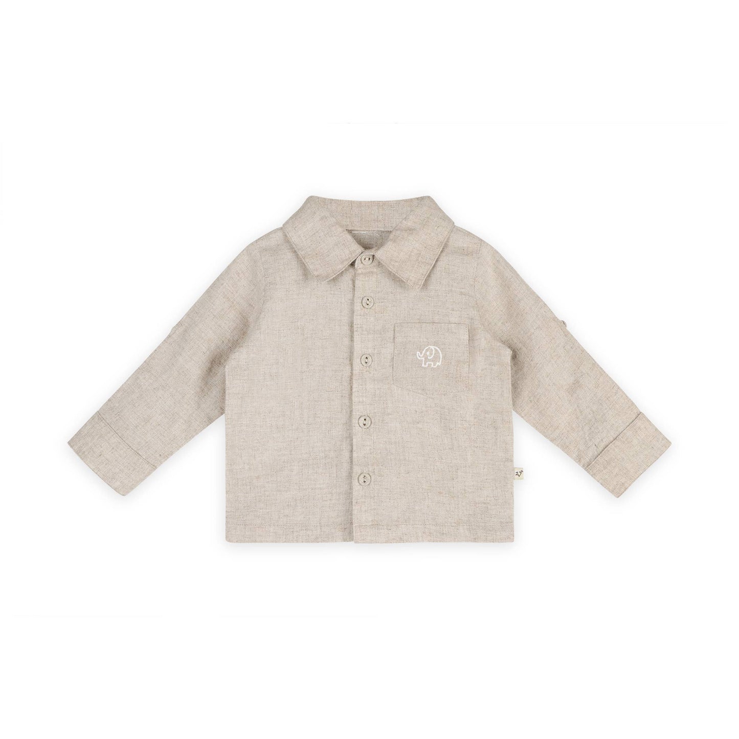Oscar Linen Shirt With Pocket Embroidery & Pant (Organic)