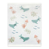 Ocean Jellyfish 3D - Organic Jacquard Knit Baby Blankets