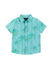 Buttondown Set - Aqua Palms