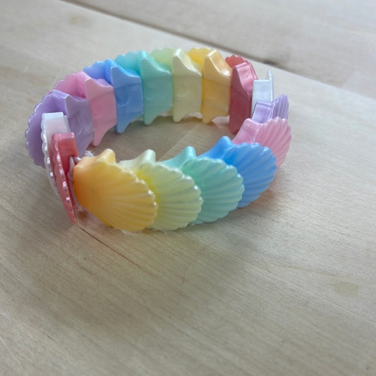 Retro Pastel Shell Bracelet