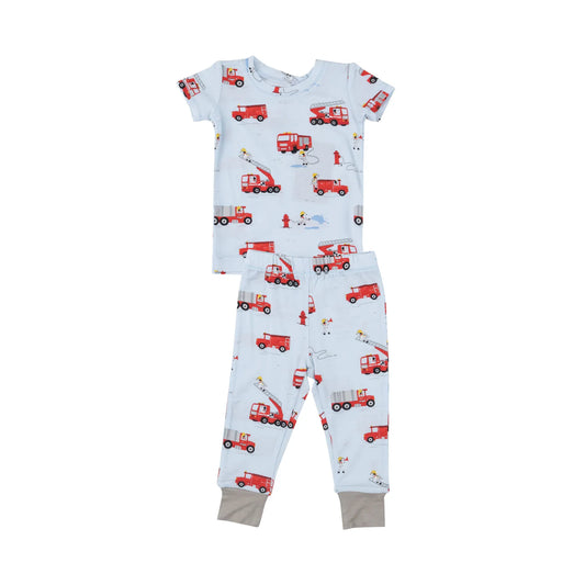 Bamboo Lounge Wear Set- Firetruck