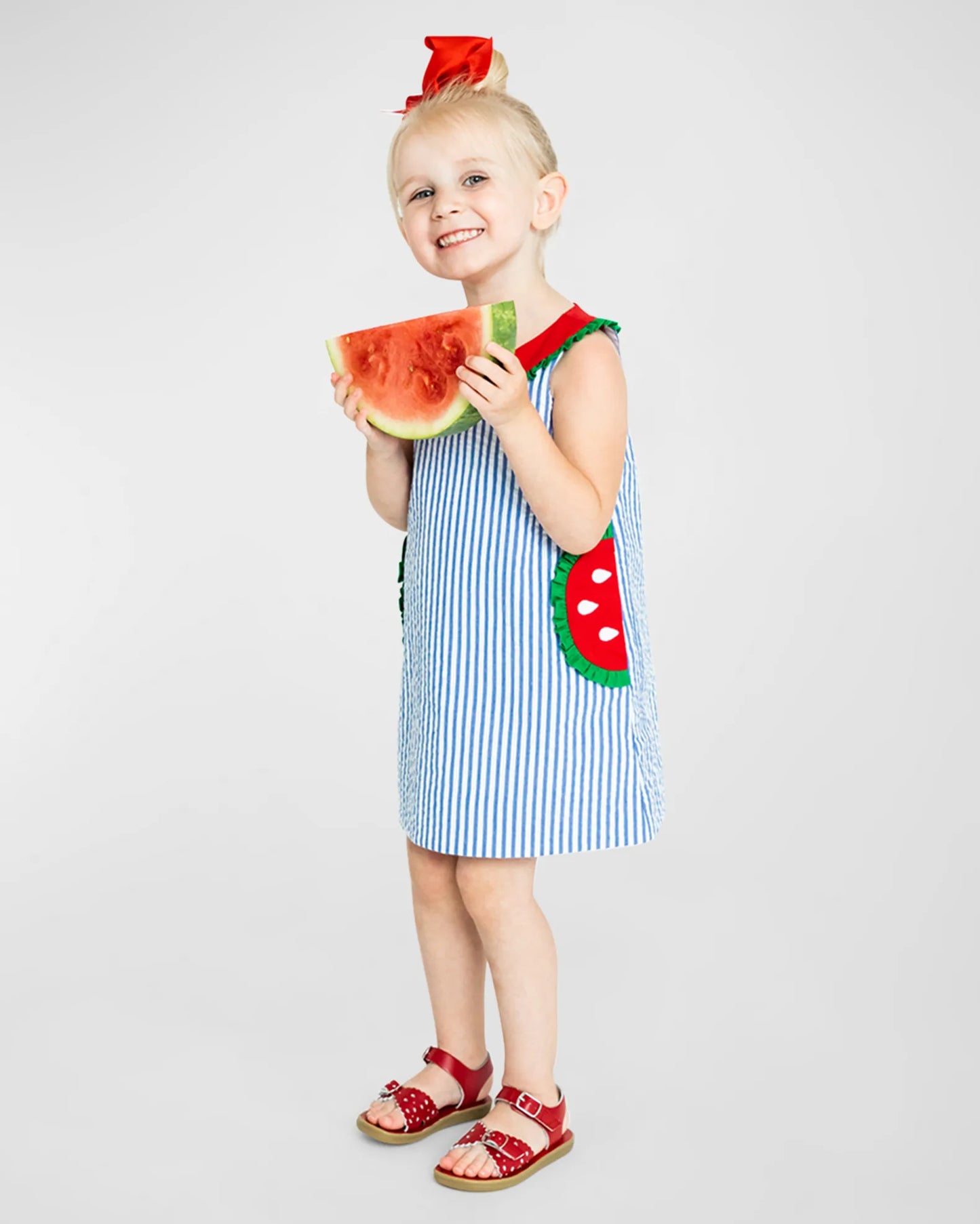 Florence Eiseman Seersucker Dress With Watermelon Pockets