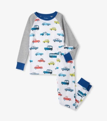 Vehicles in the City Raglan PJ set