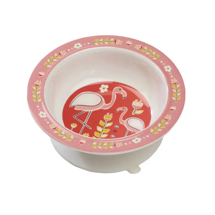 Suction Bowl- Flamingo