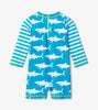 Hatley Stripe Sharks Rashguard